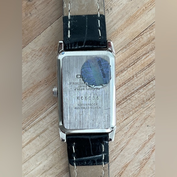 OMAX Ladies Watch Black Leather Strap Black Dial Stainless Case Crystal - Picture 7 of 11